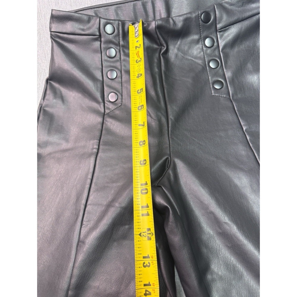 Ci Sono Women's Faux Leather Pants Black Pull On Skinny Leggings Size M - Picture 9 of 9
